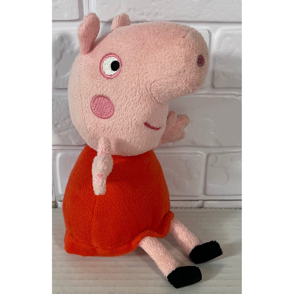 Peppa Pig Plush Toy Unisex 8" Pink Red Stuffed Animal Character Figure